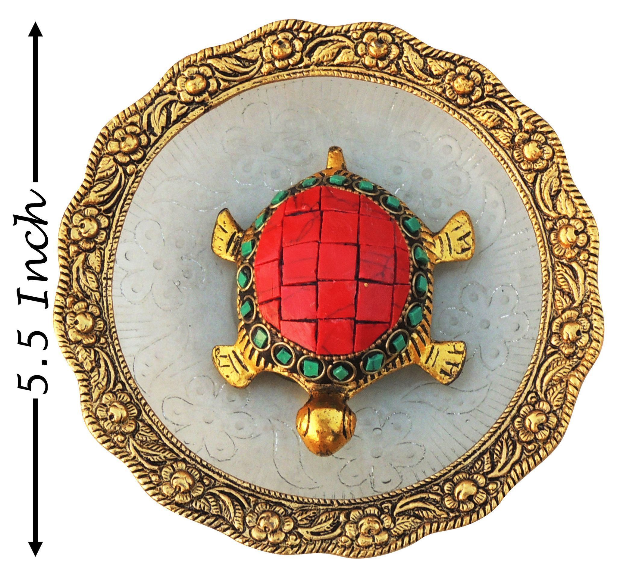 Stone-Inlay Brass