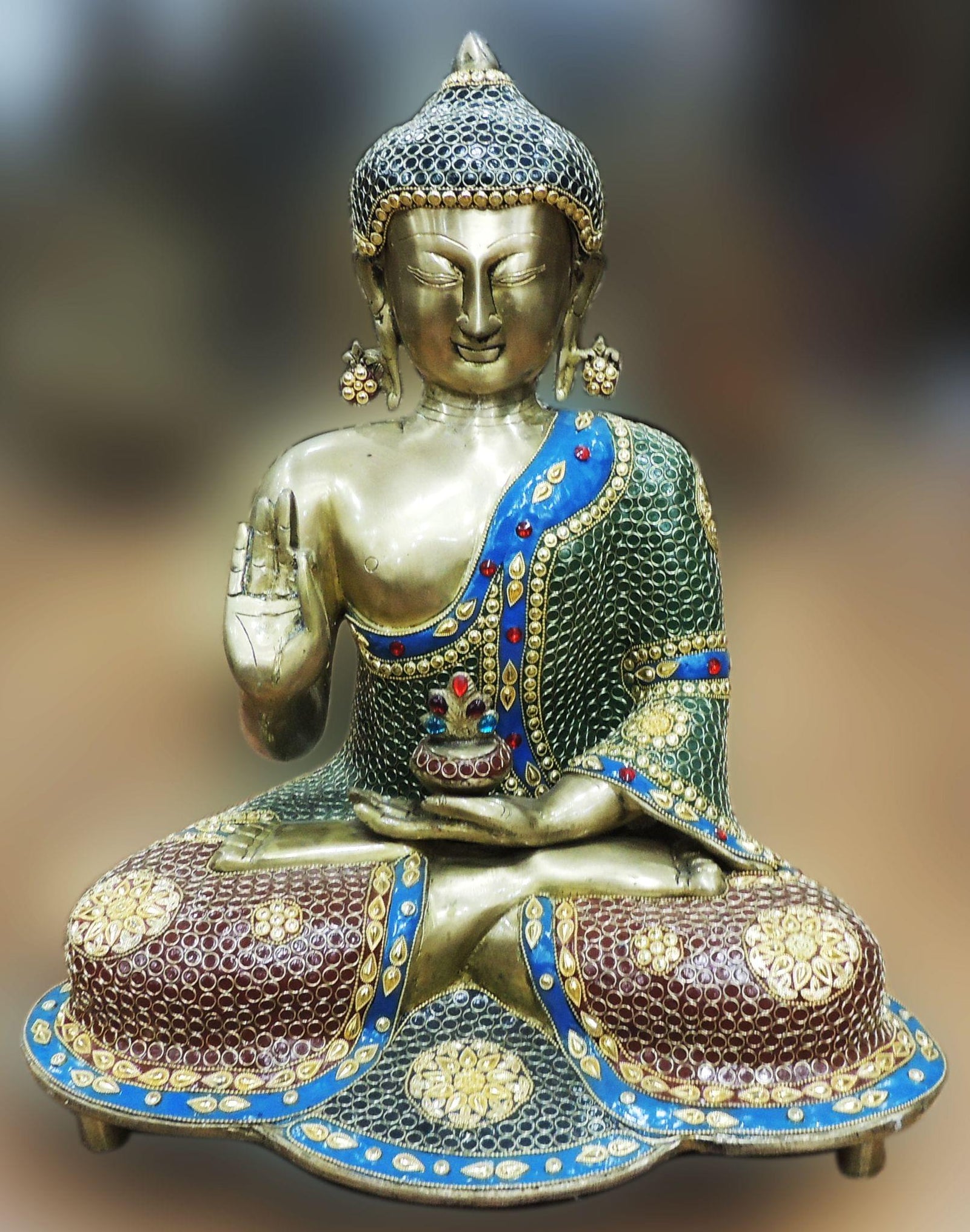Brass Buddha — 19.5"