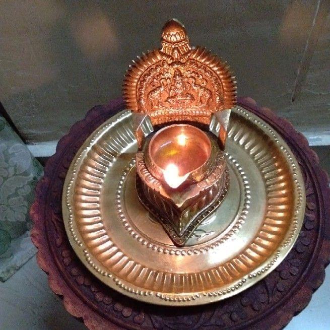 Brass Kamakshi Deepak No. 30 — 5.4"