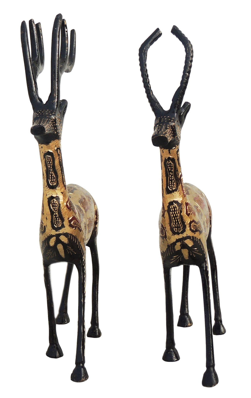Brass Deer Pair — 9.5"