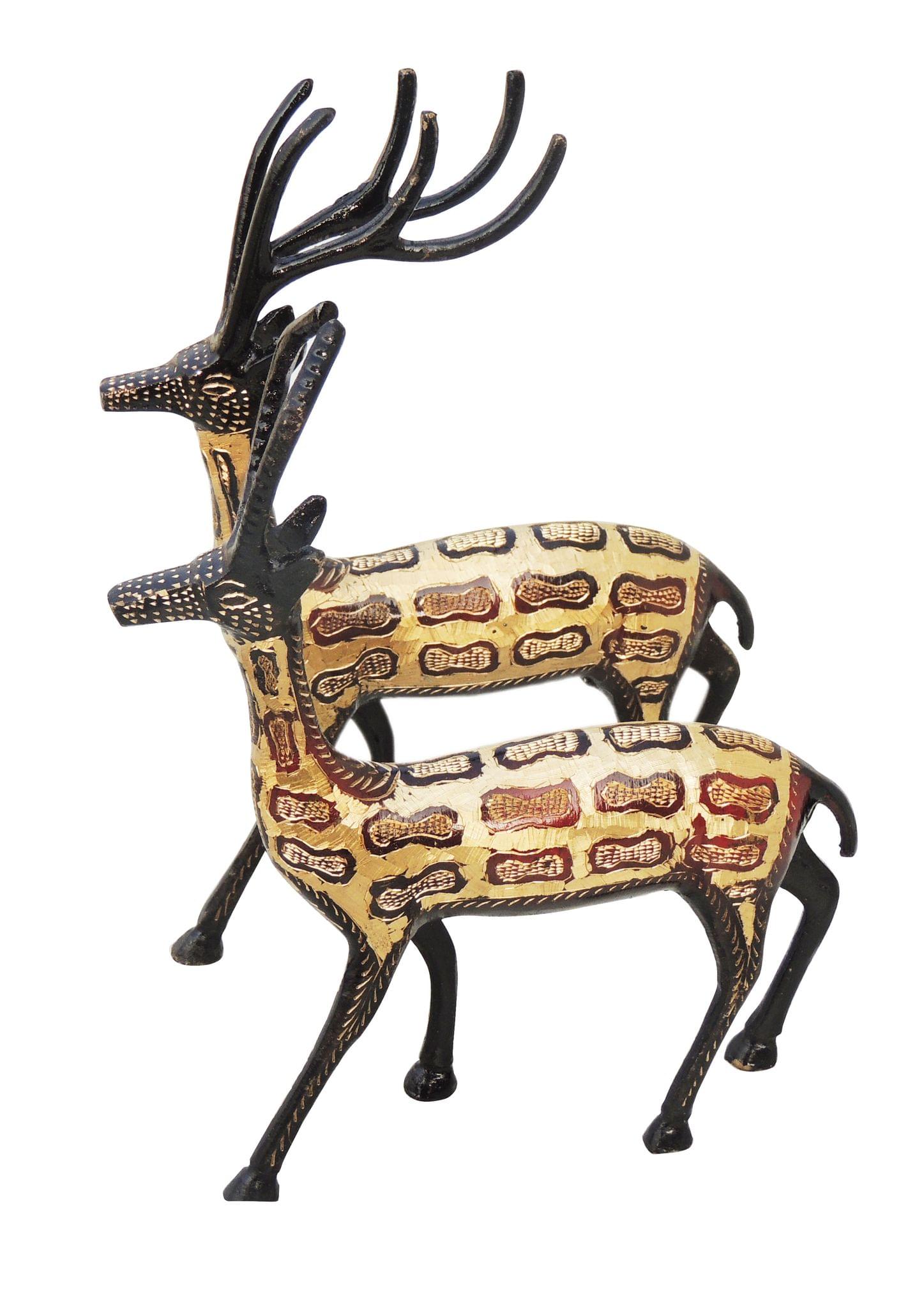 Brass Deer Pair — 9.5"