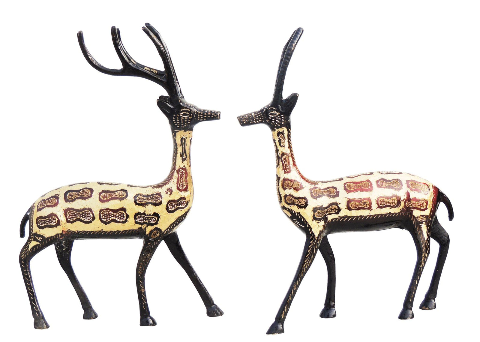 Brass Deer Pair — 9.5"