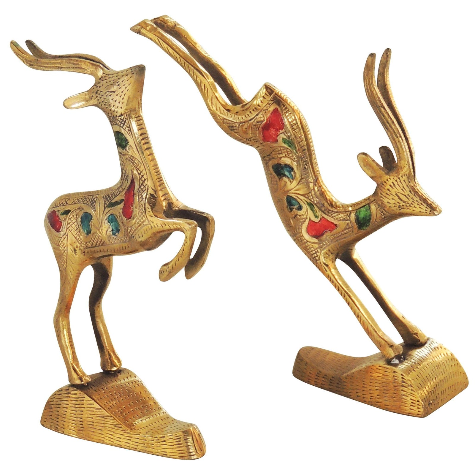 Brass Running Deer — 7"