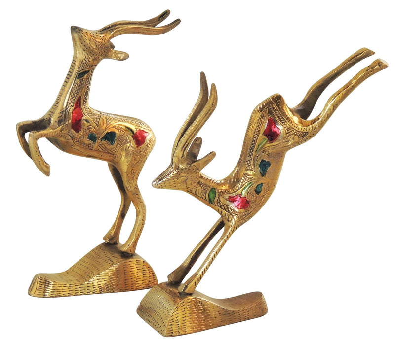 Brass Running Deer — 7"