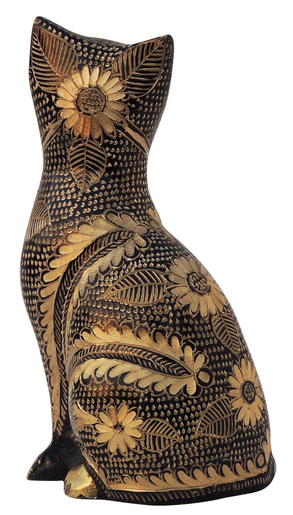 Brass Table Decor Cat - 3*2.5*6* Inch