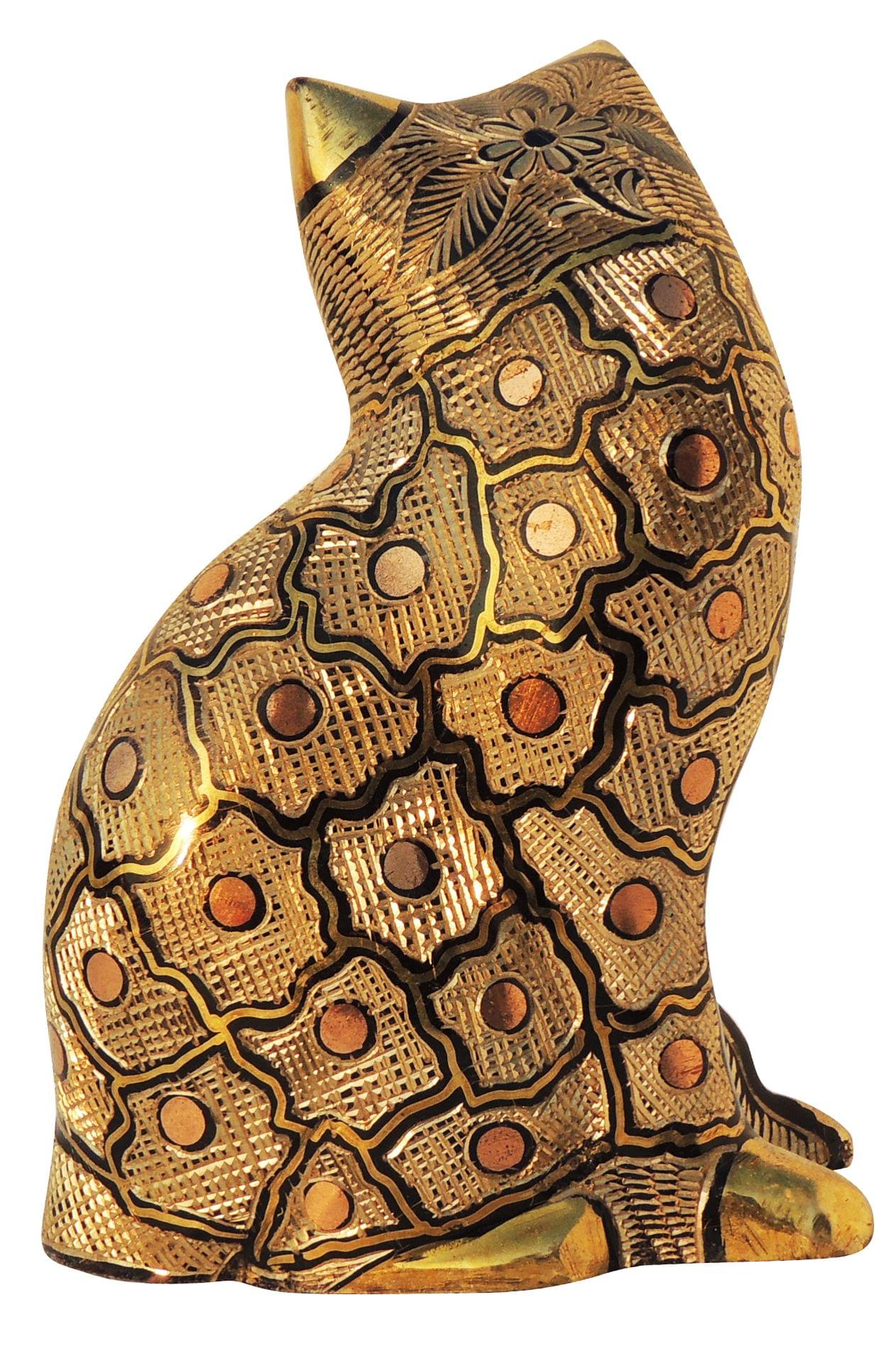 Brass Table Decor Cat - 4.5*2.5*6* Inch