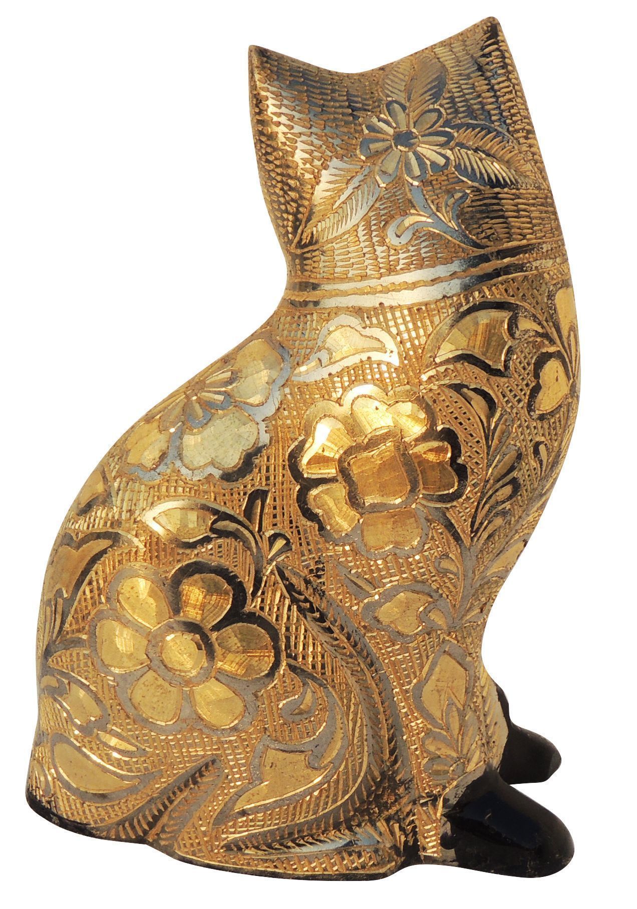 Brass Table Decor Cat — 6"