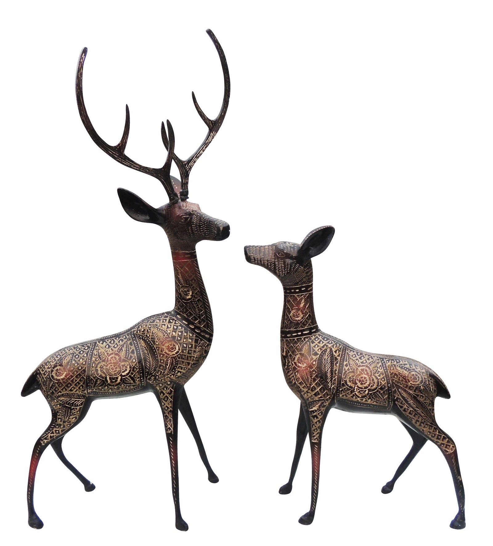Brass Deer Pair