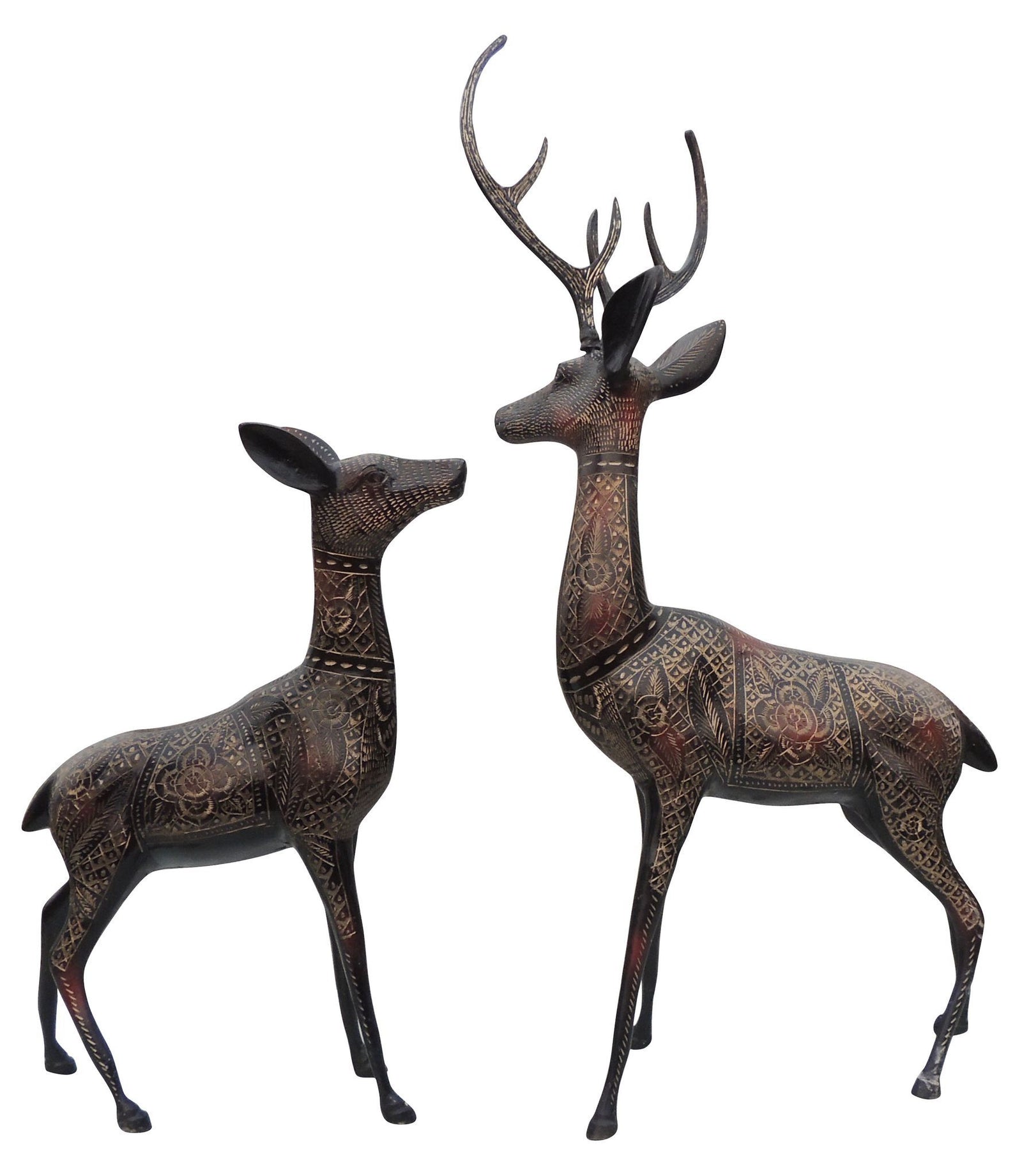 Brass Deer Pair
