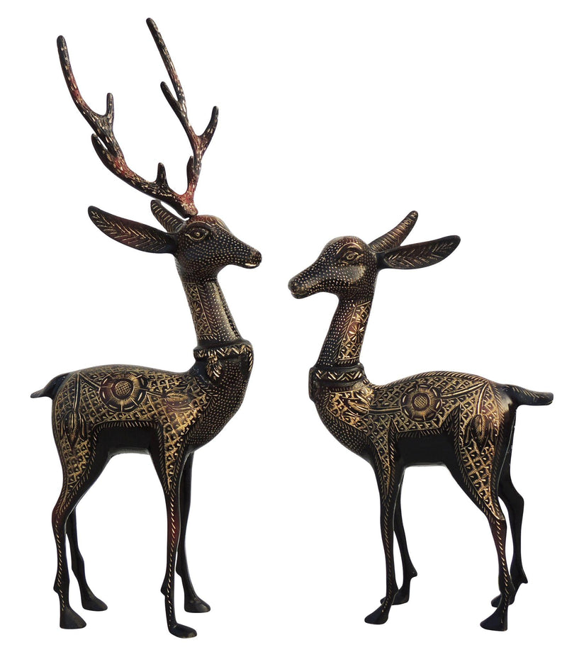 Brass Deer Pair — 20.5"