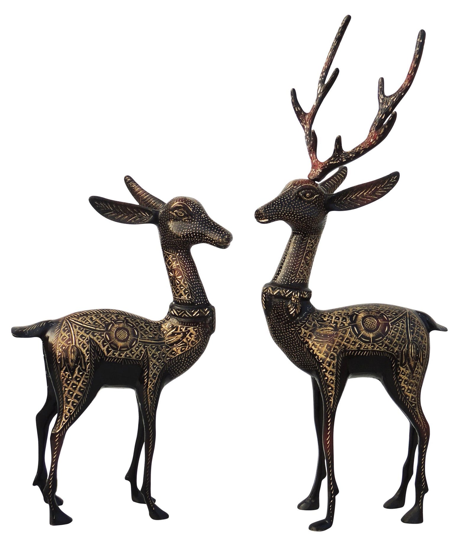Brass Deer Pair — 20.5"