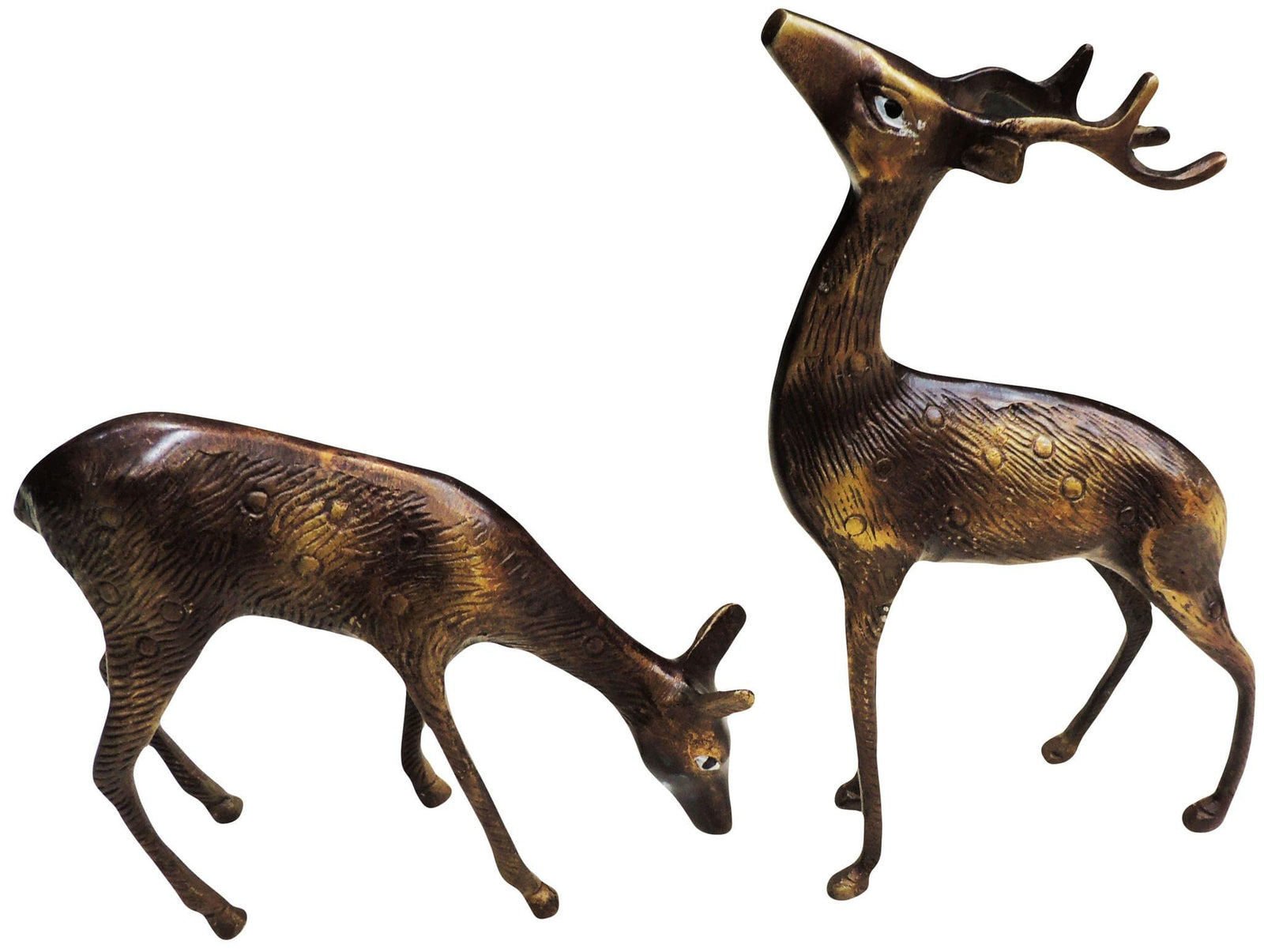 Brass Deer Pair — 9.2"