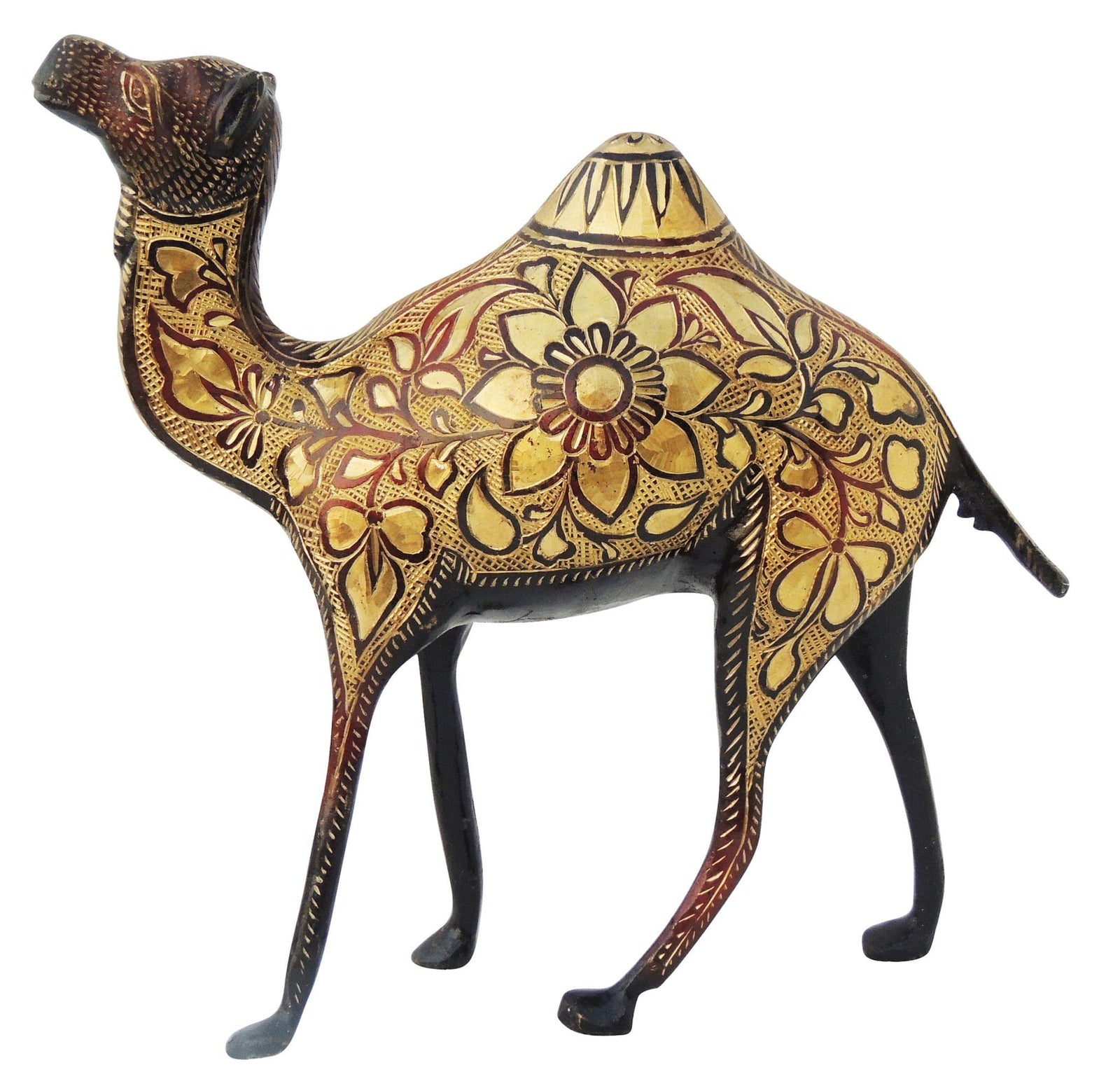Brass Table Decor Camel — 9.5"