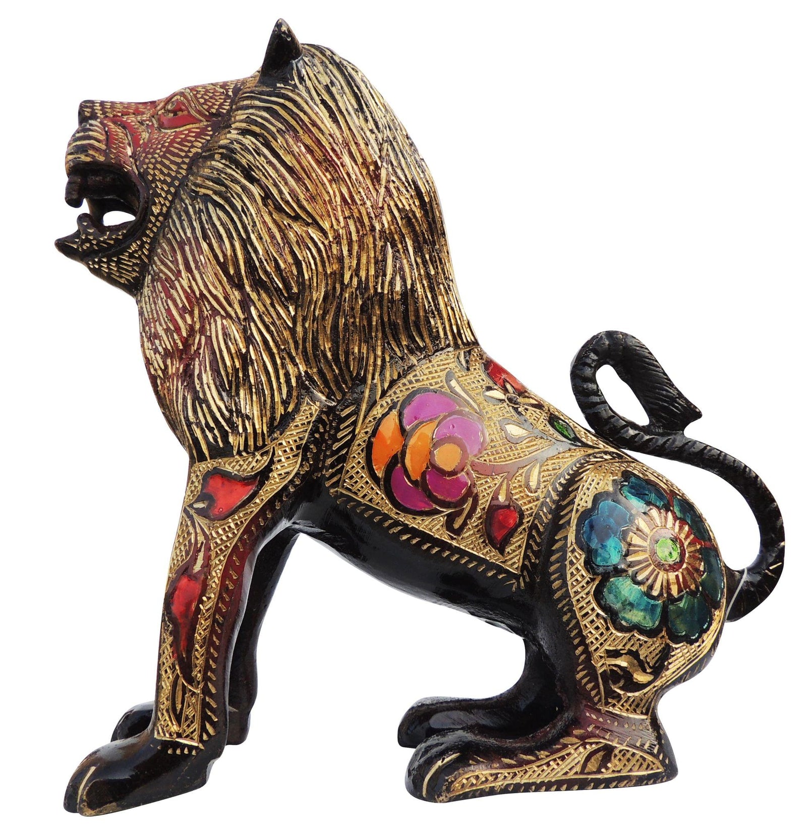 Brass Lion Meena — 8"