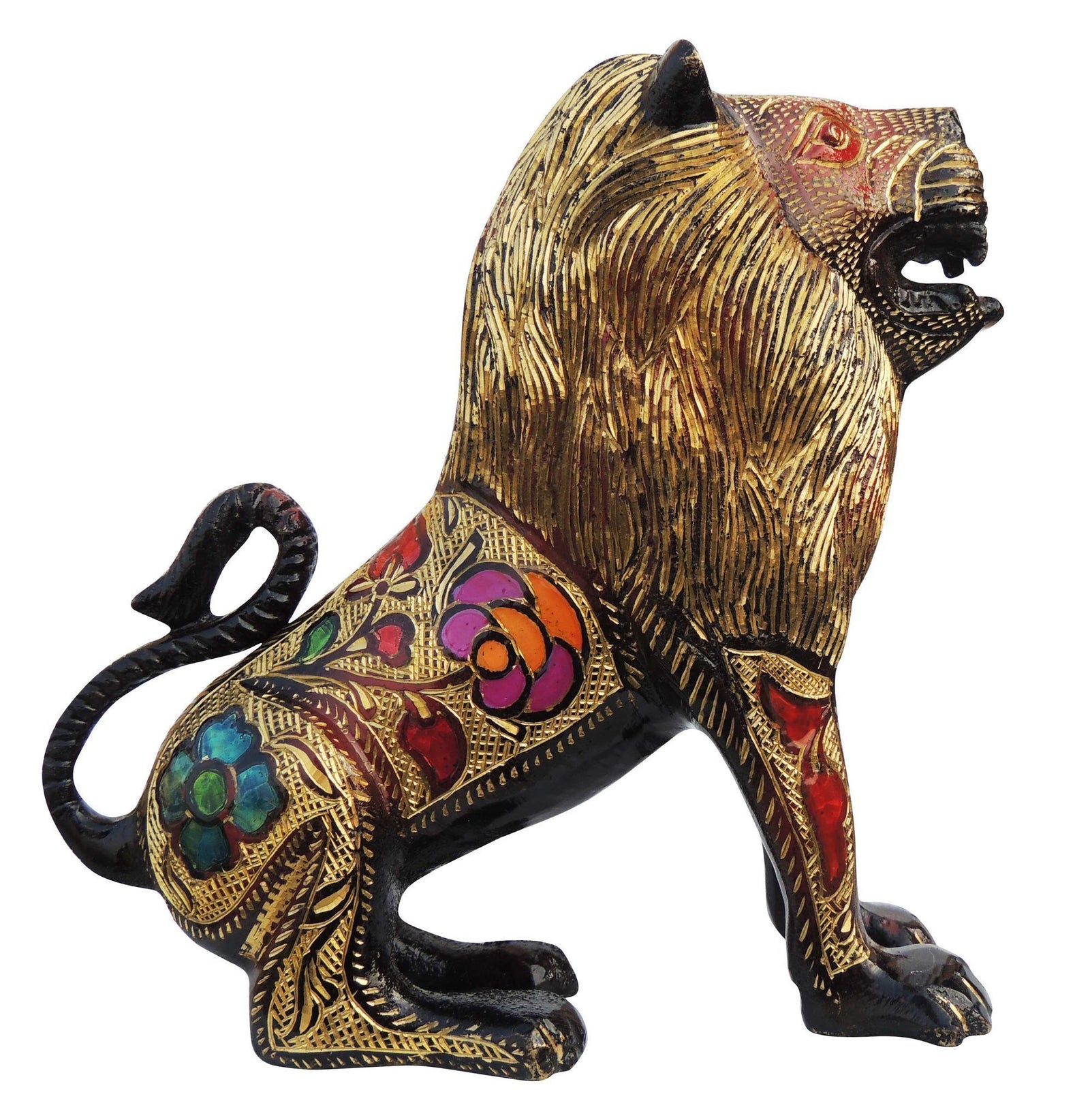 Brass Lion Meena — 8"