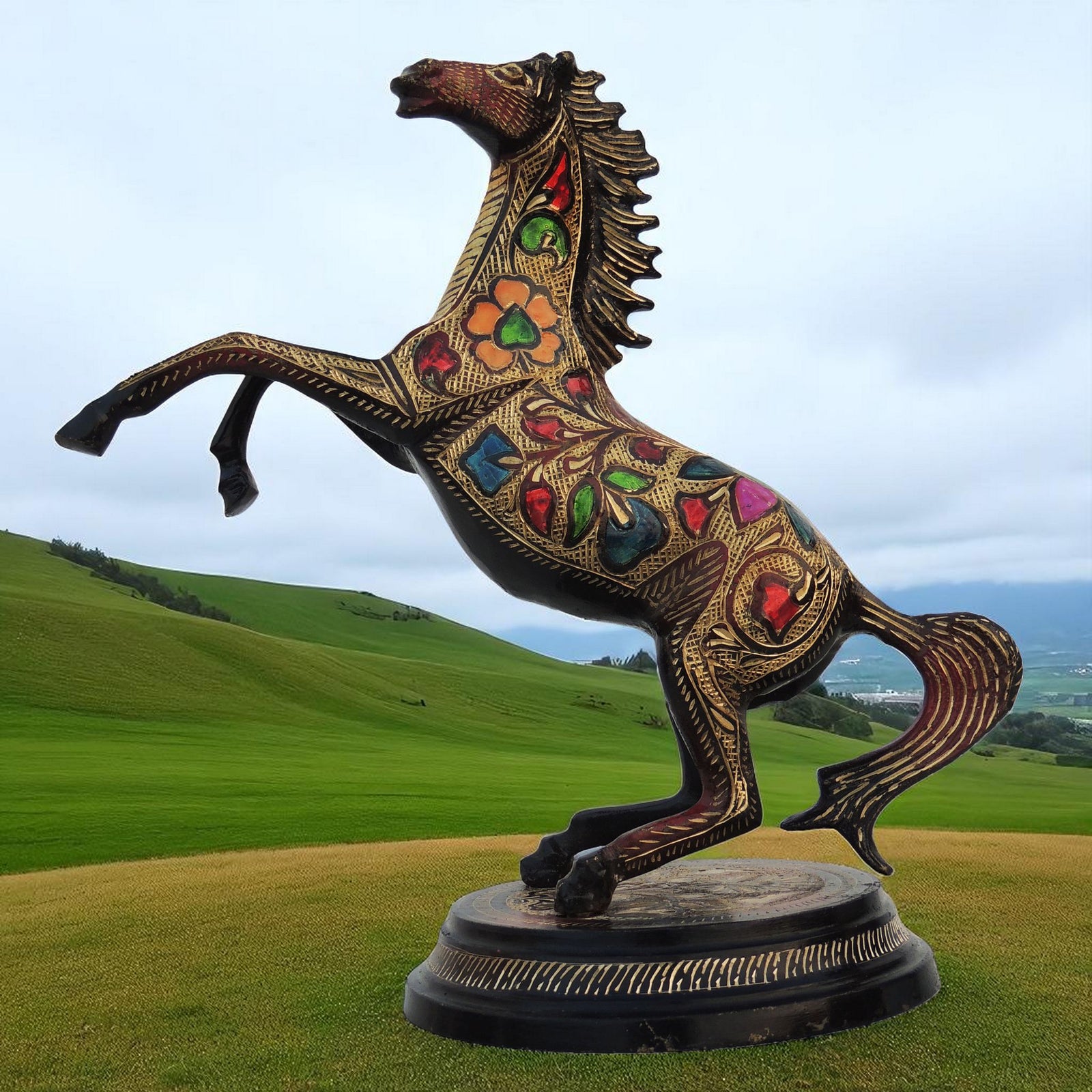 Brass Jumping Horse — 11"