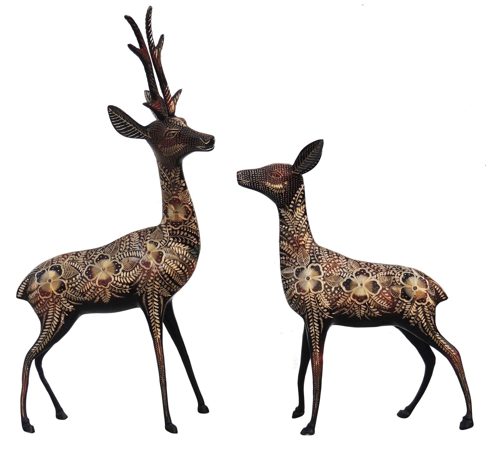 Brass Deer Pair — 21"