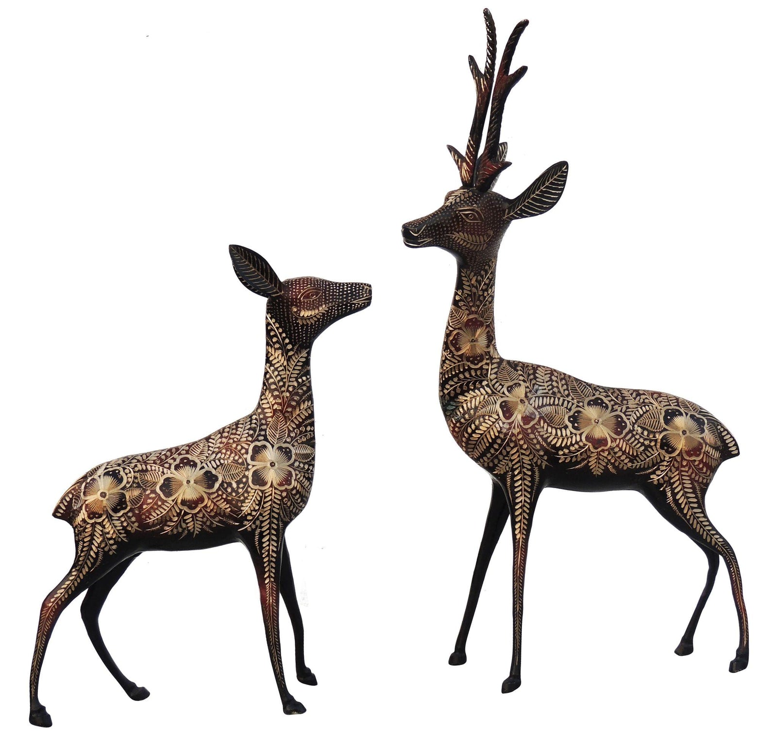 Brass Deer Pair — 21"