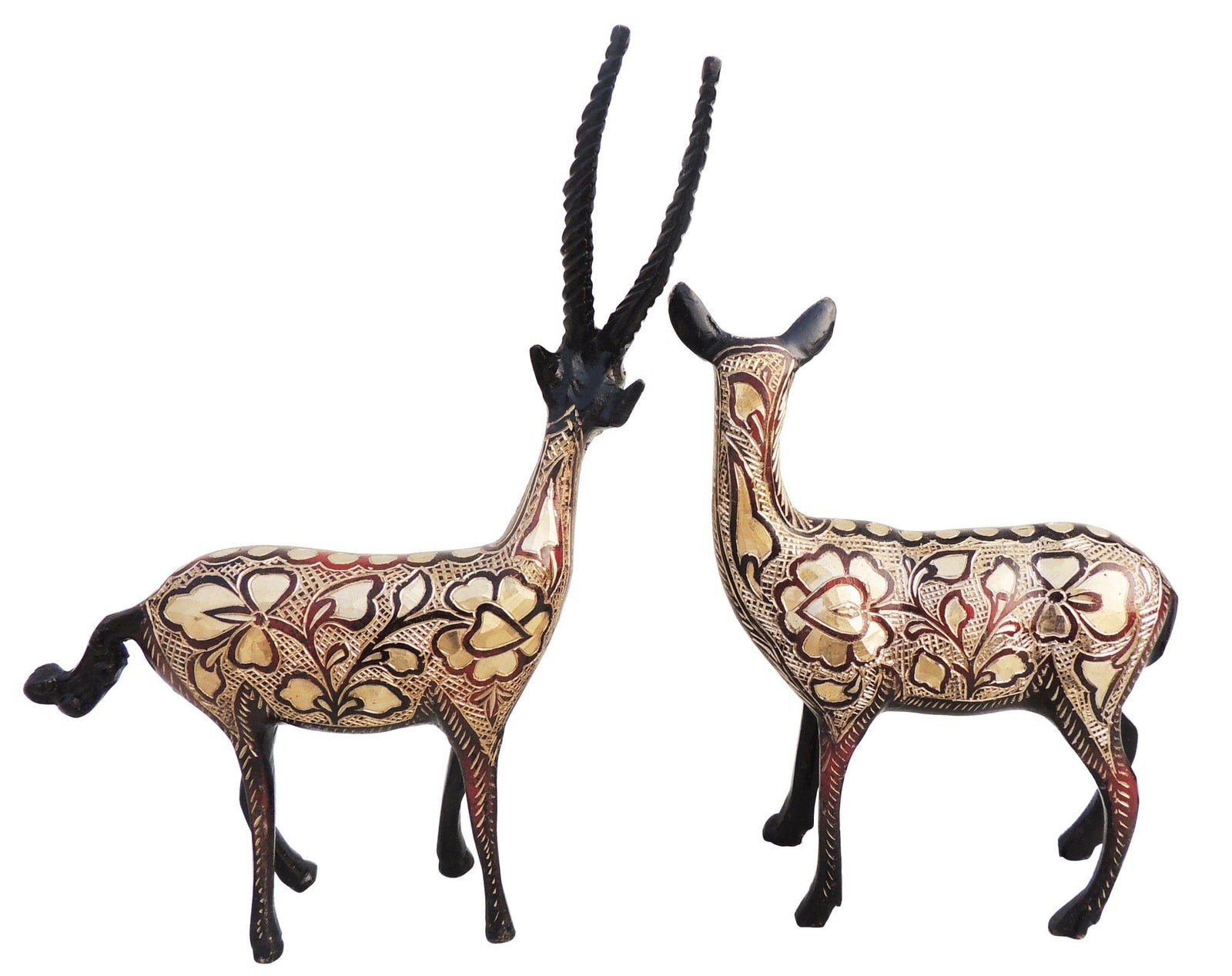Brass Deer Pair — 10"