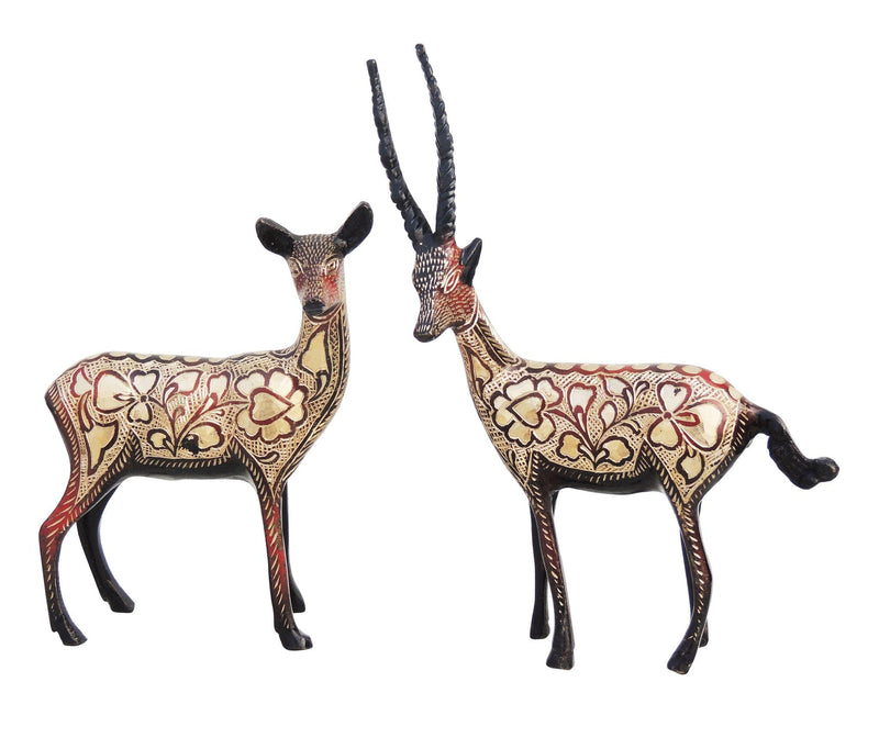Brass Deer Pair — 10"