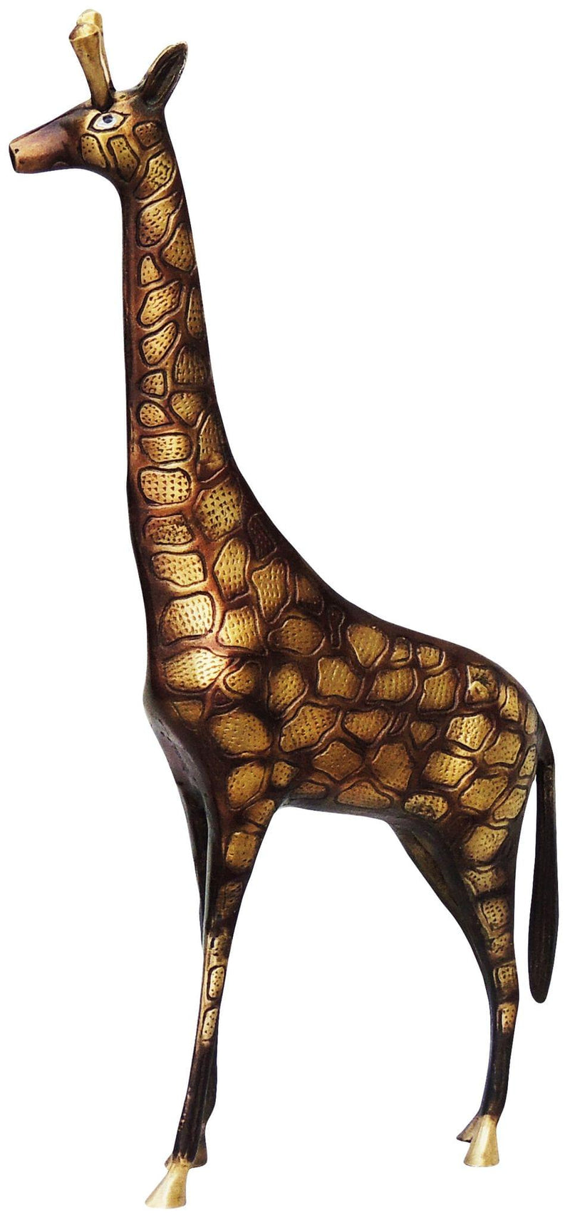 Brass Standing Giraffe — 16.5"