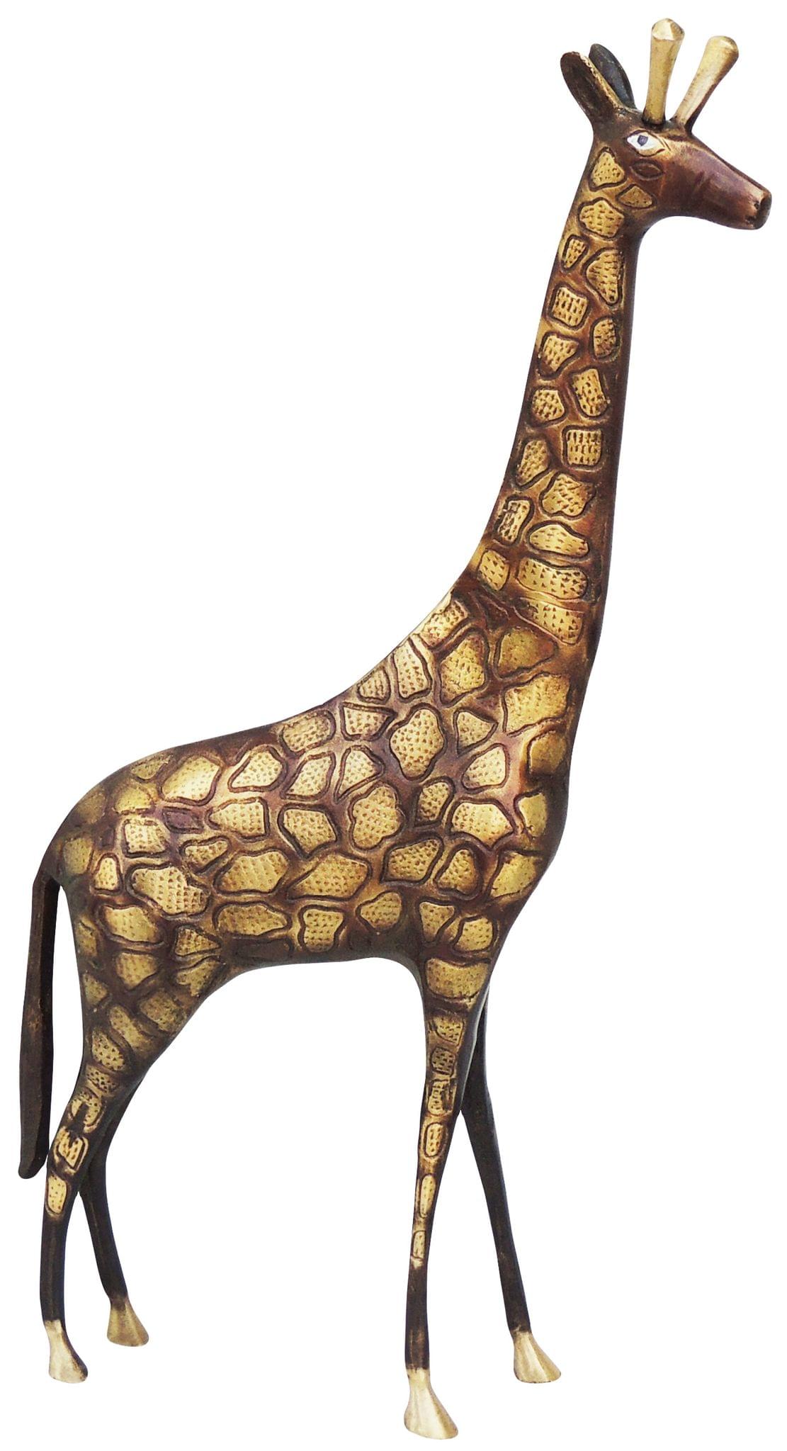 Brass Standing Giraffe — 16.5"