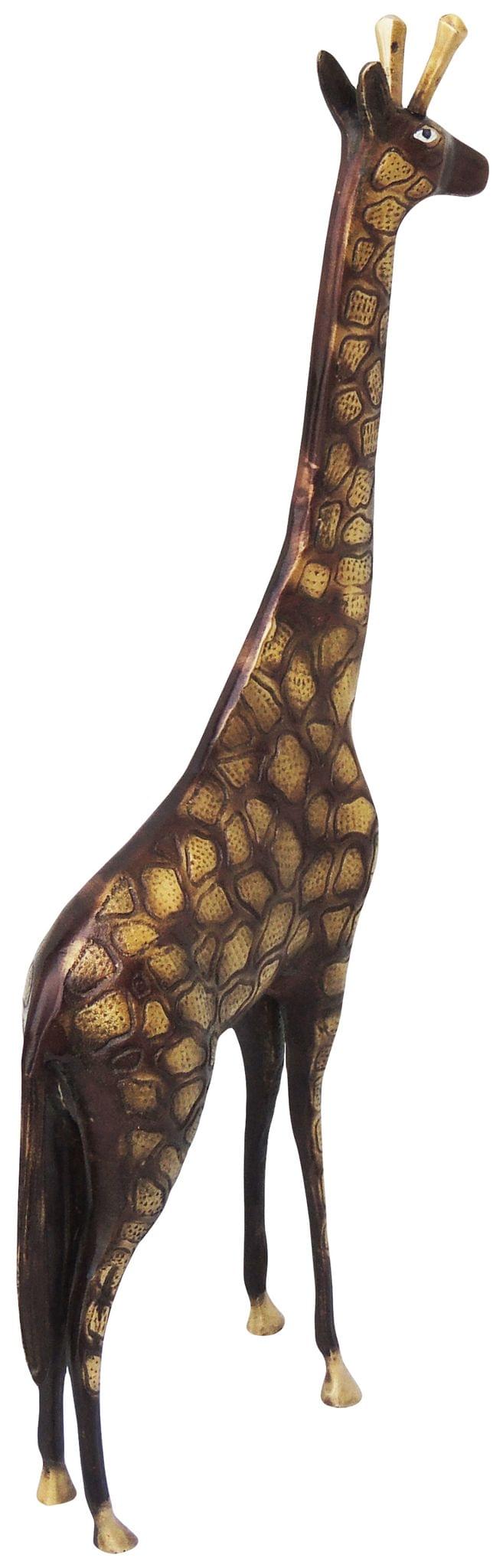 Brass Standing Giraffe — 16.5"