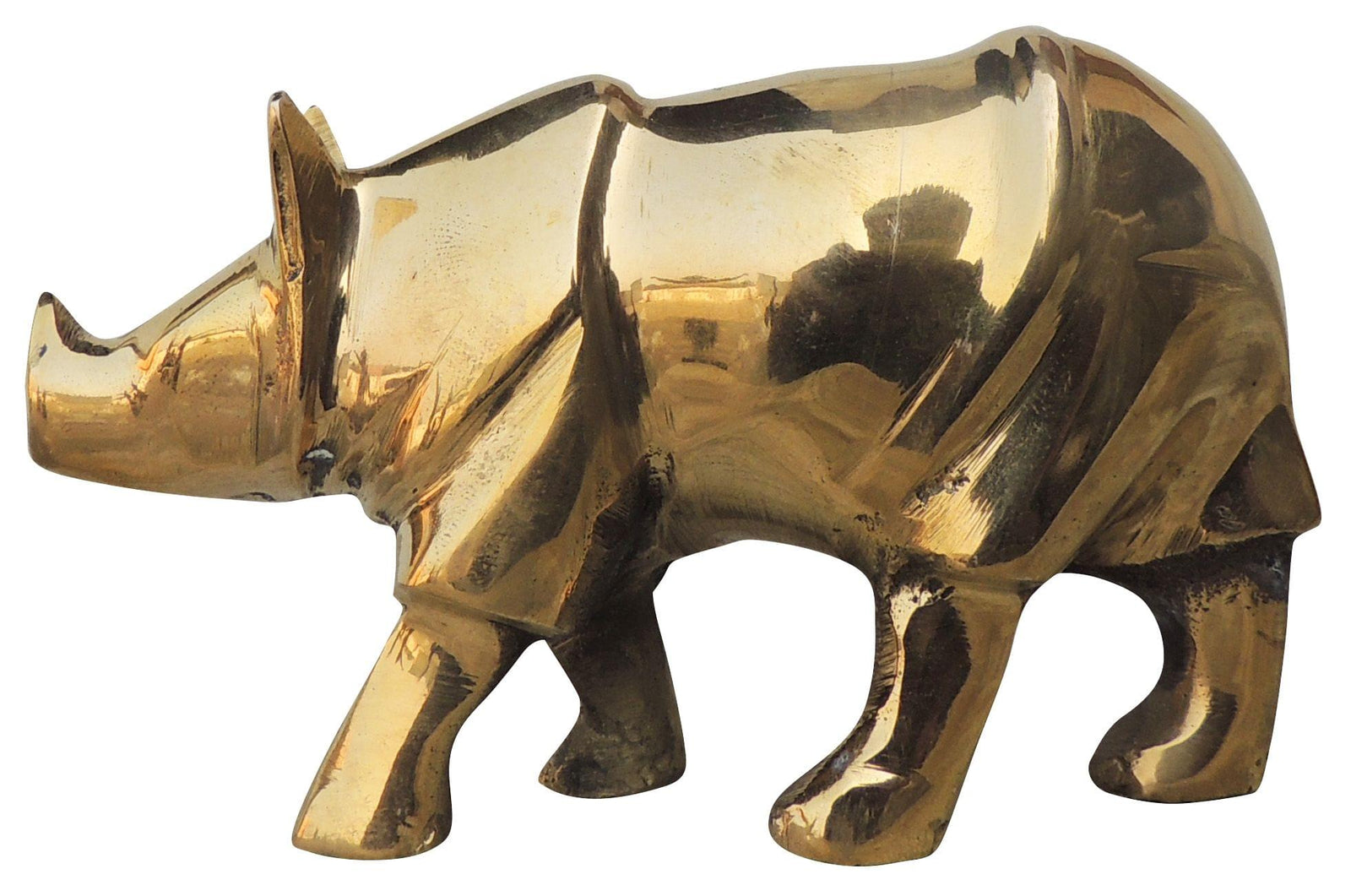 Brass Rhino, Gainda, Genda — 2.5"