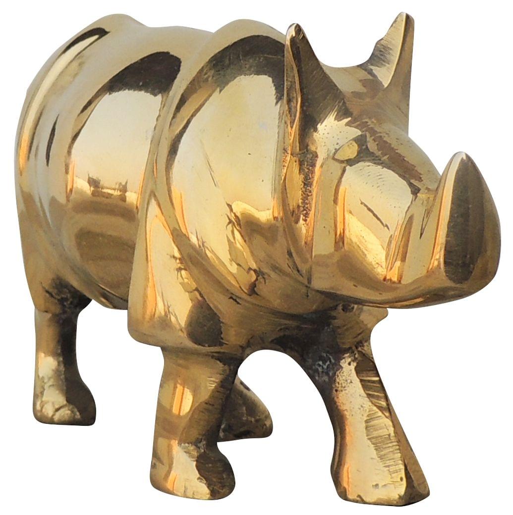 Brass Rhino, Gainda, Genda — 2.5"