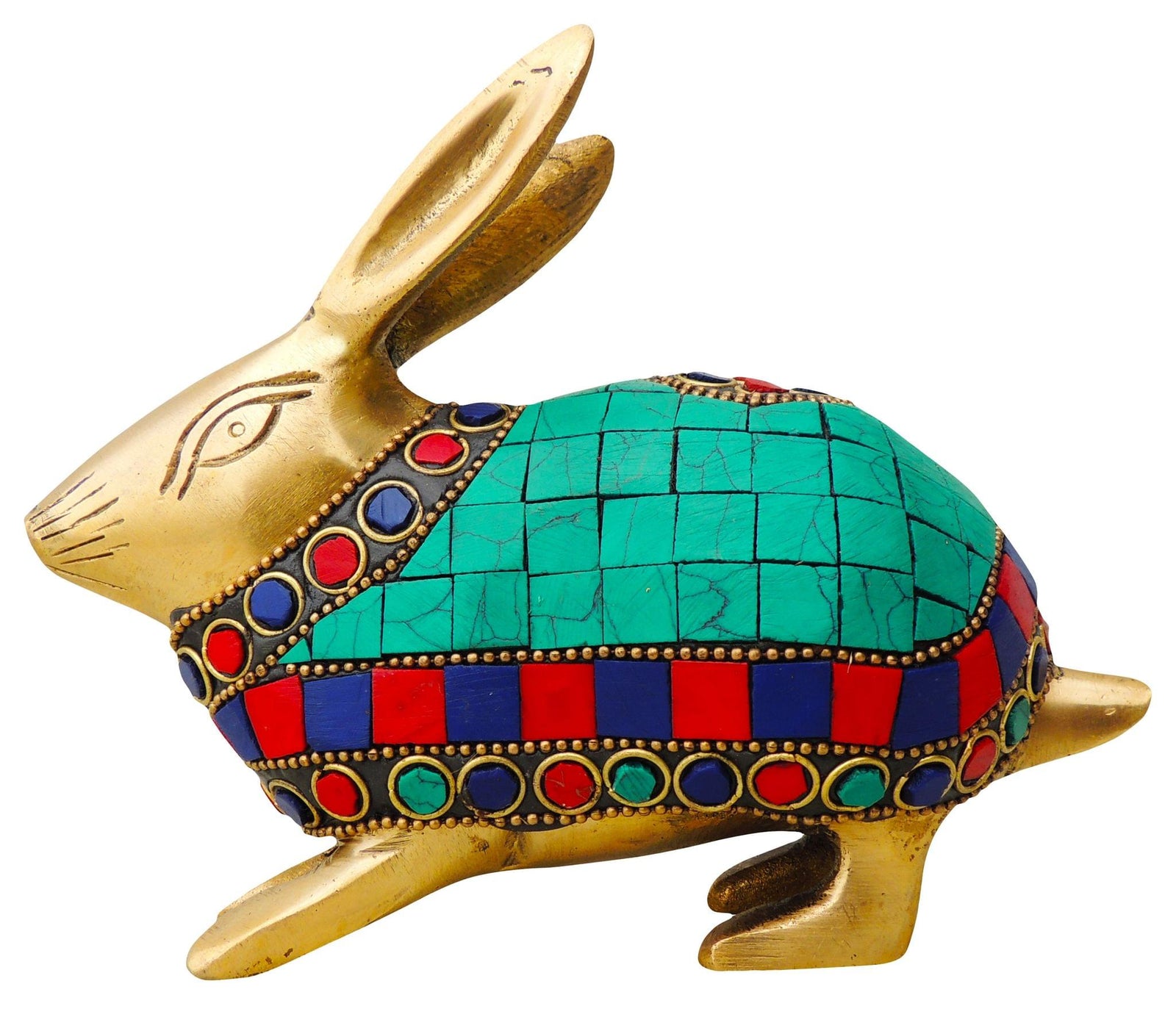 Brass Rabbit Stone — 5"
