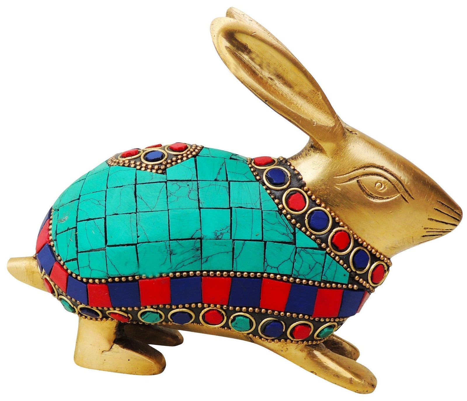 Brass Rabbit Stone — 5"