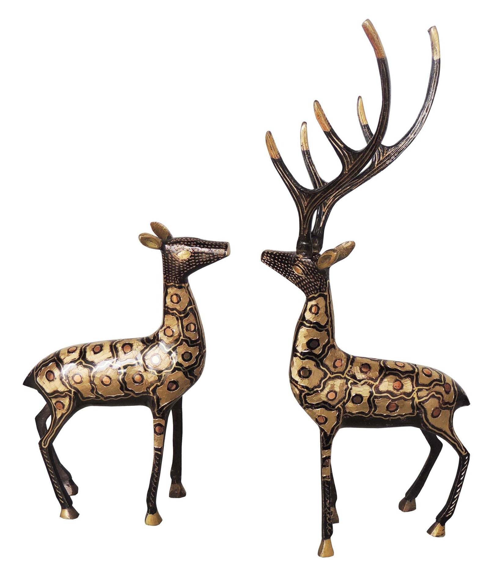 Brass Deer Pair Finish — 16"