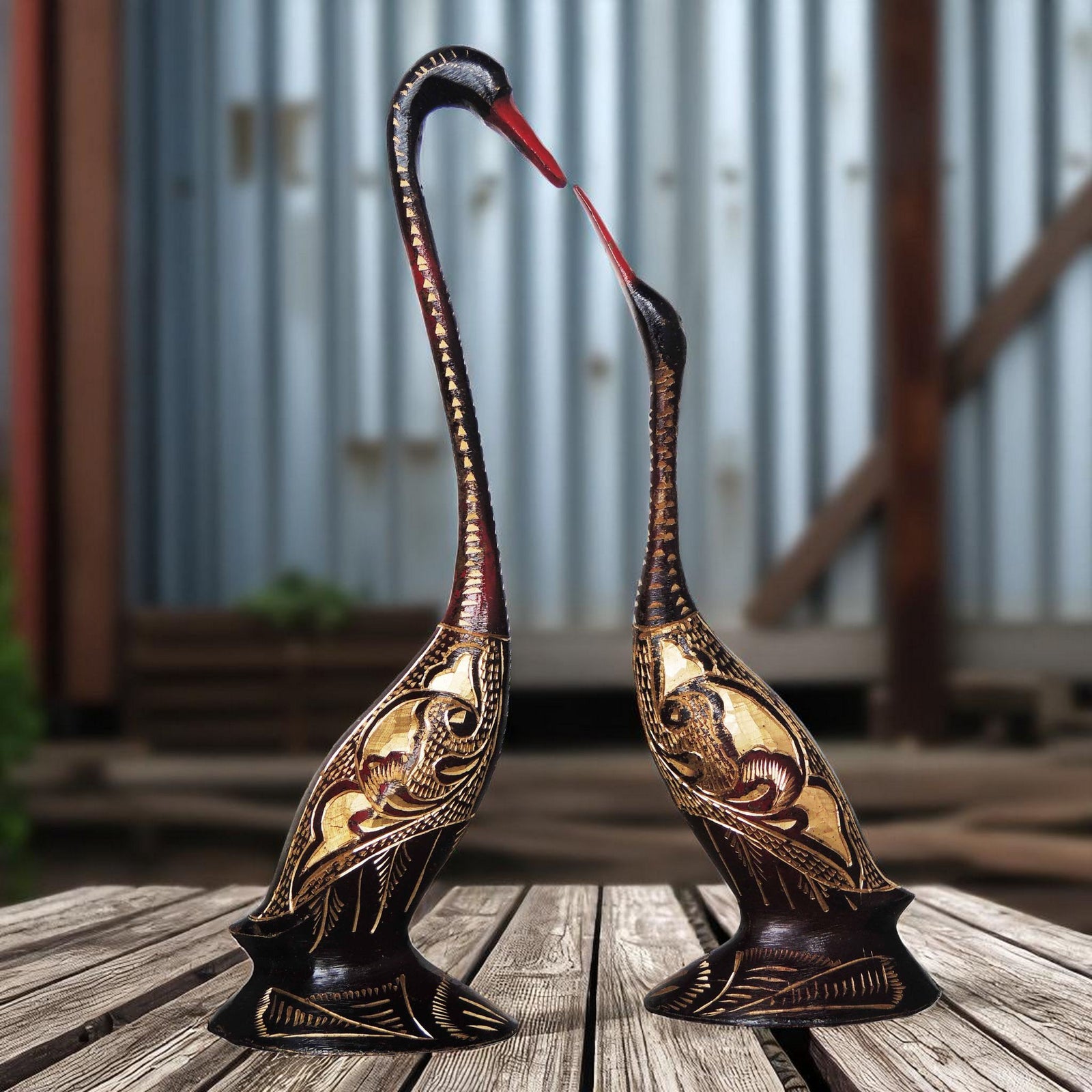 Brass Duck Pair — 8.5"