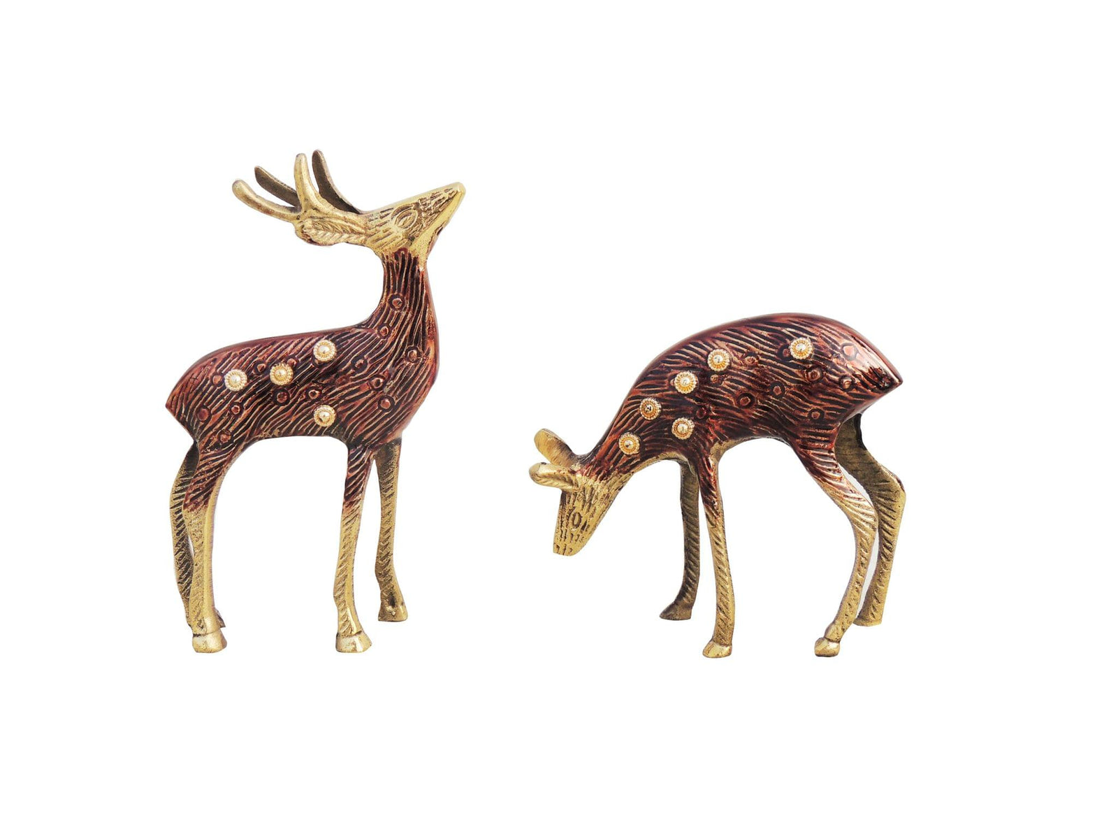 Brass Deer Pair — 14.9"