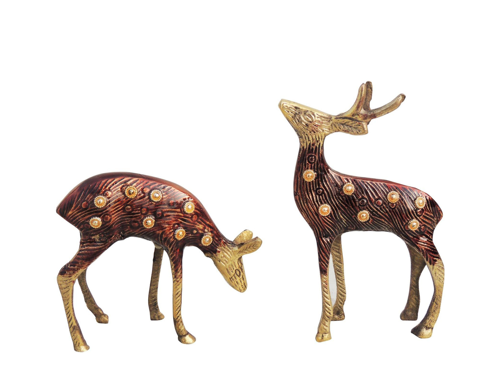 Brass Deer Pair — 14.9"