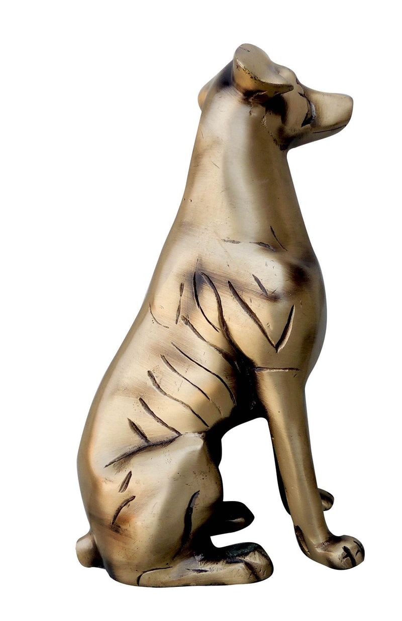 Brass Sitting Dog — 7.3"