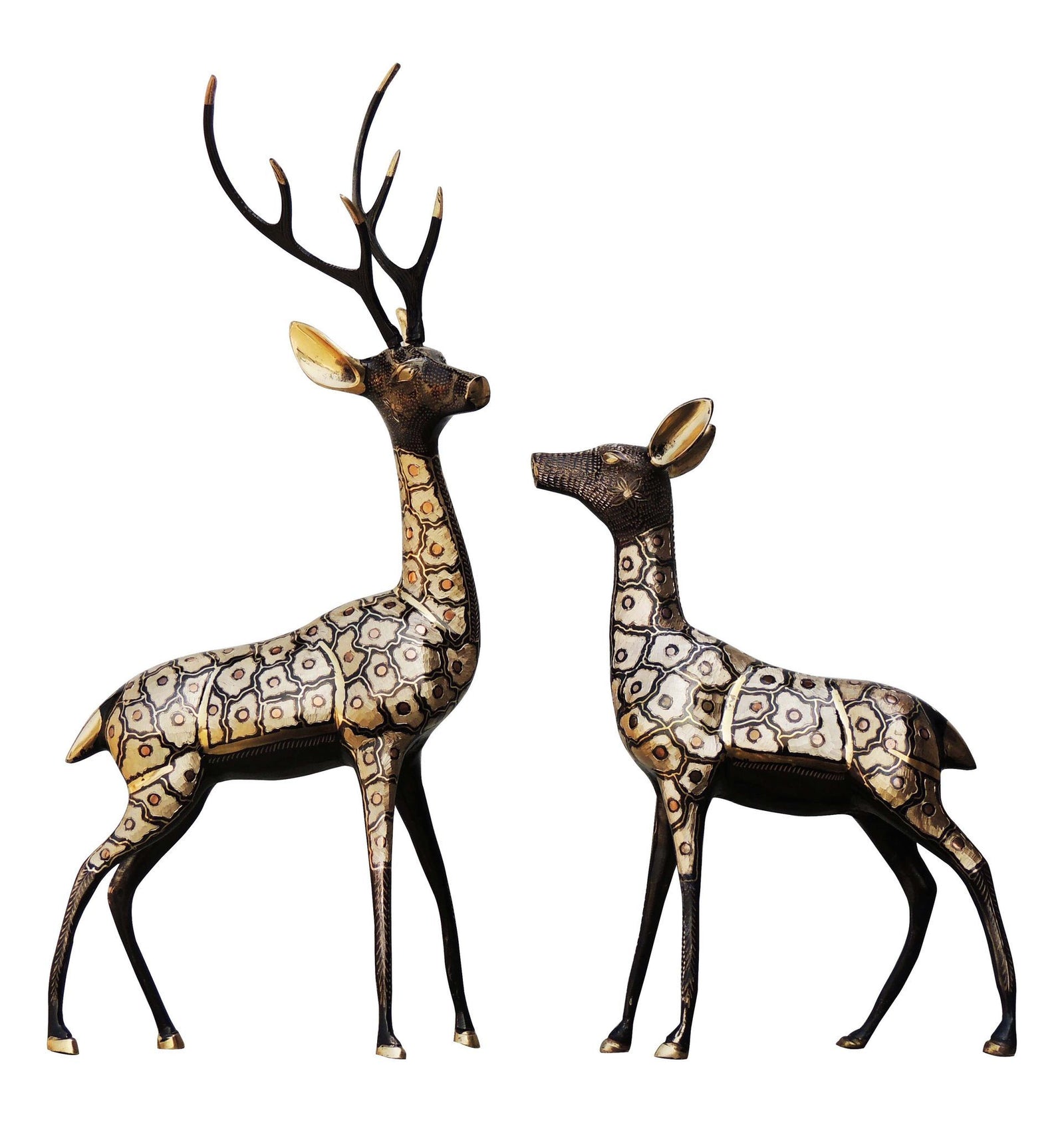 Brass Deer Pair — 28"