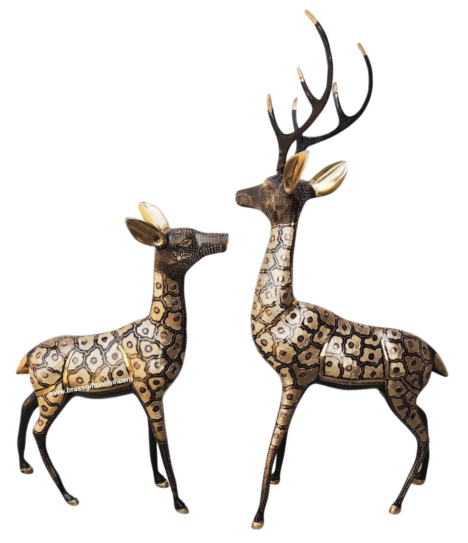 Brass Deer Pair — 28"