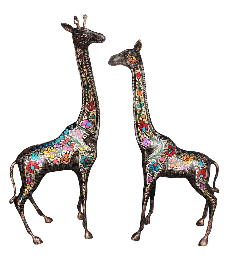 Brass Gieaffe Set of 2 Pieces — 34.2"