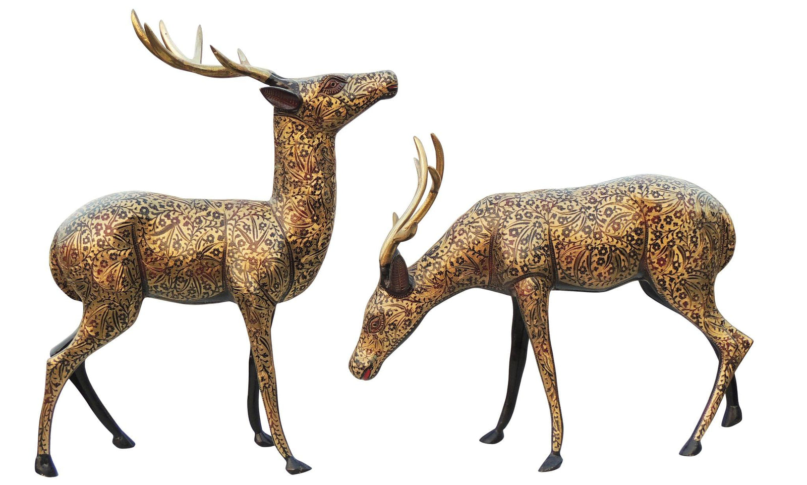 Brass Deer Pair