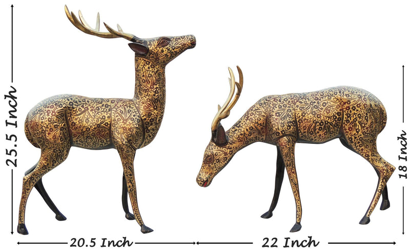 Brass Deer Pair