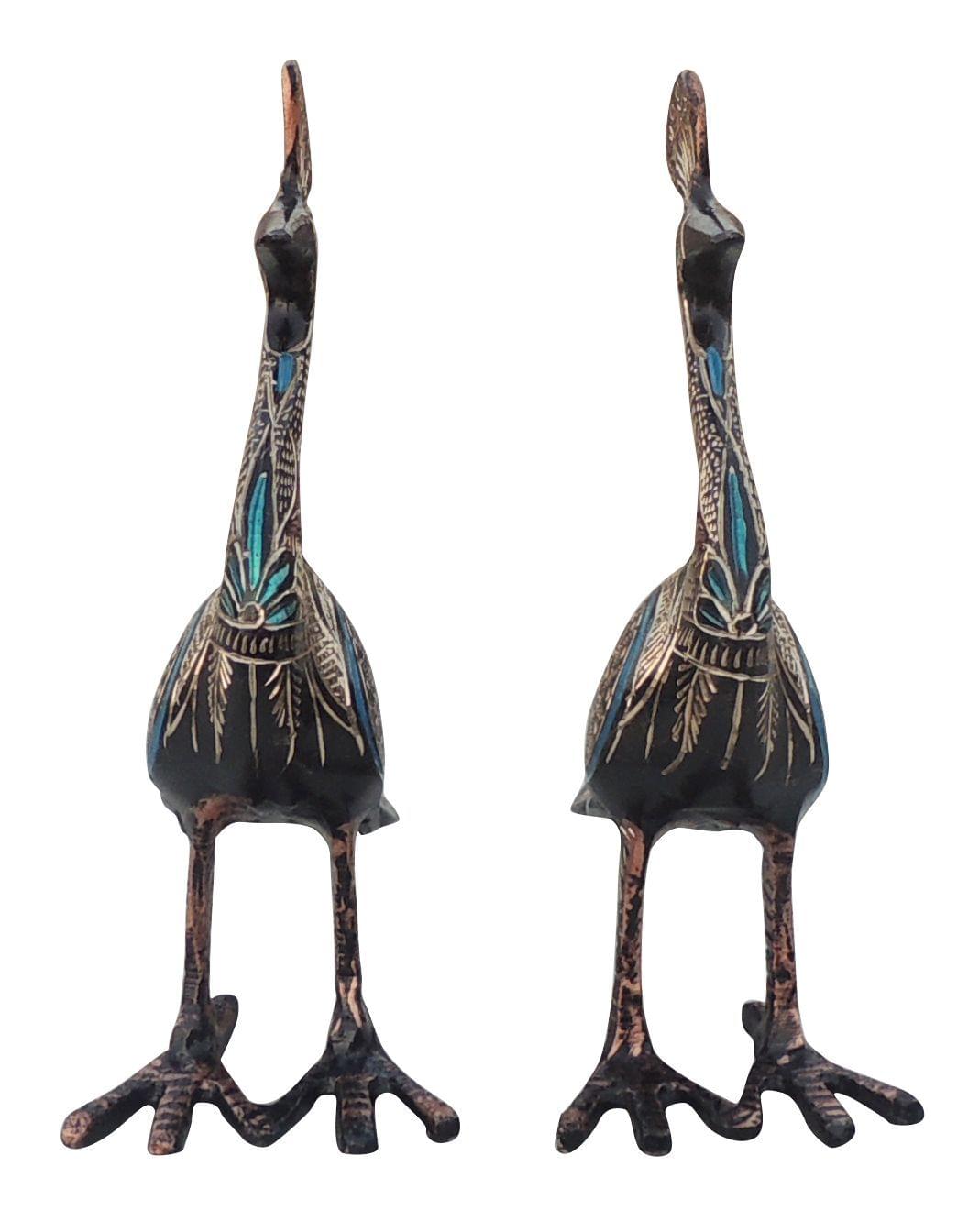 Brass Decor Peacock Pair — 7.5"