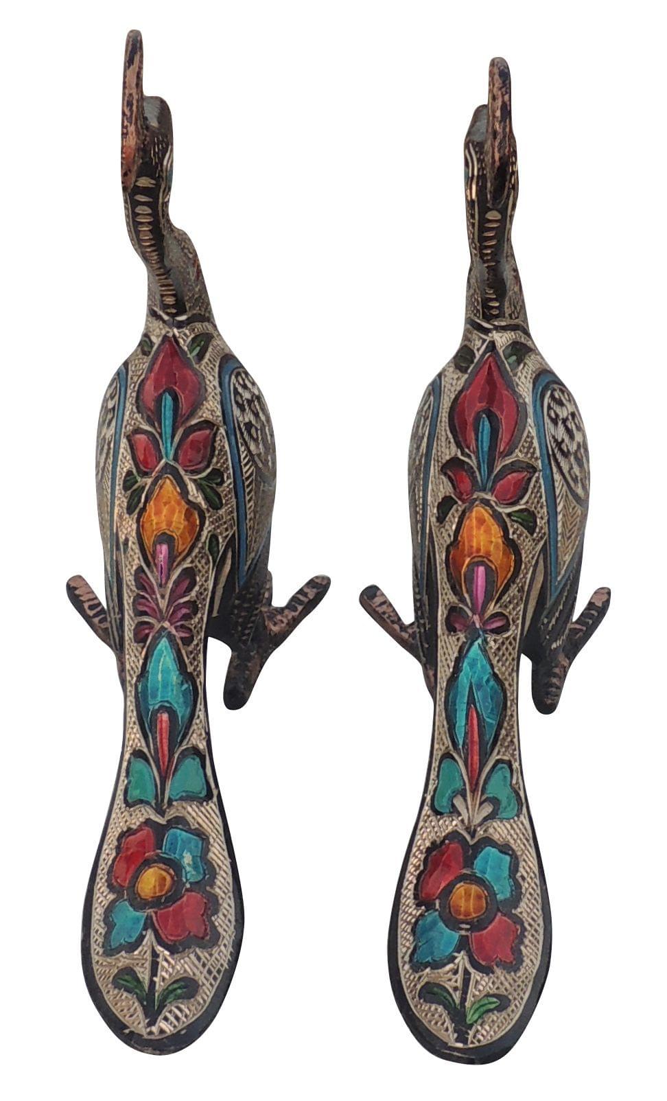 Brass Decor Peacock Pair — 7.5"
