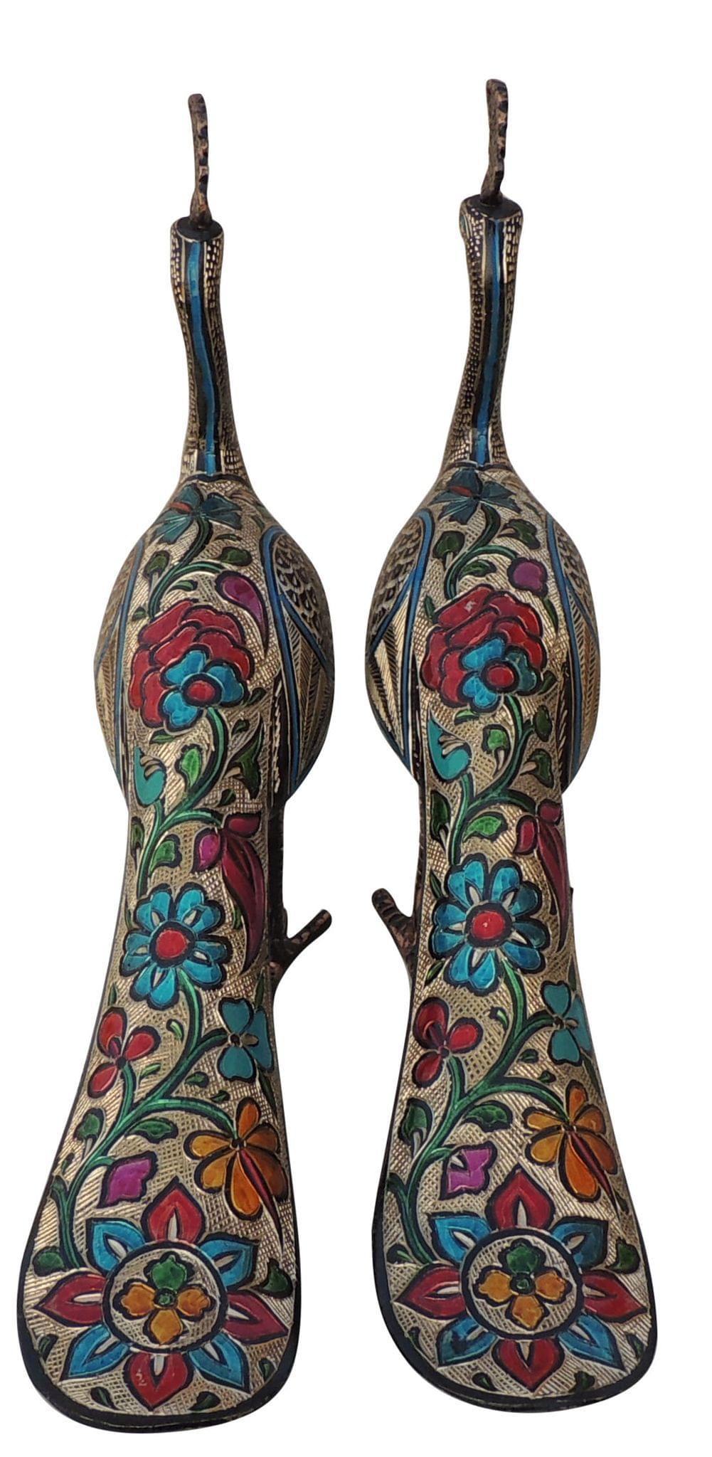 Brass Decor Peacock Pair — 13"