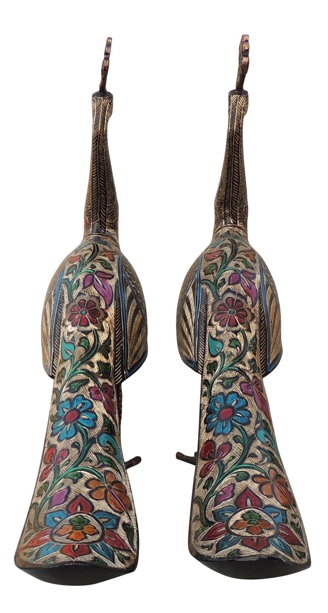 Brass Decor Peacock Pair — 16.5"