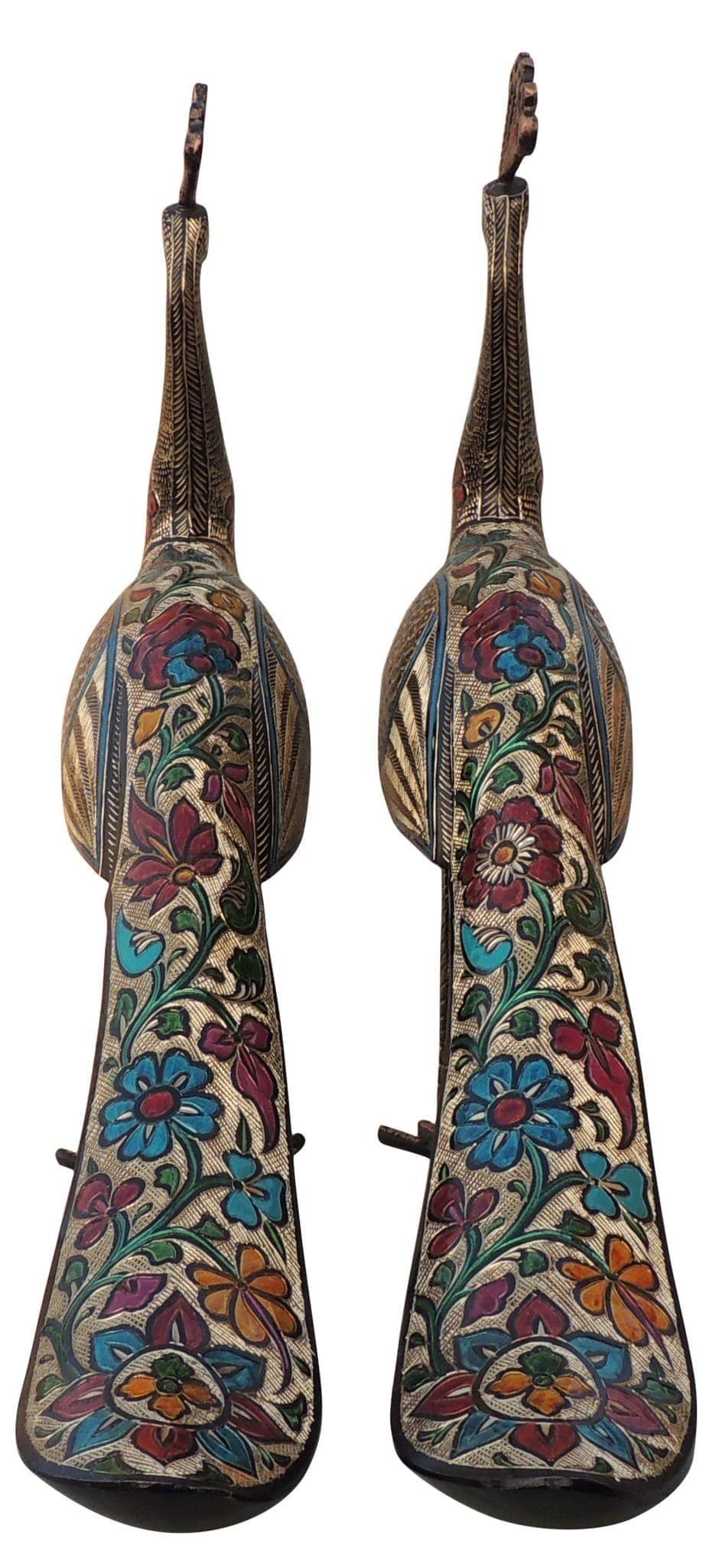 Brass Decor Peacock Pair — 17.5"