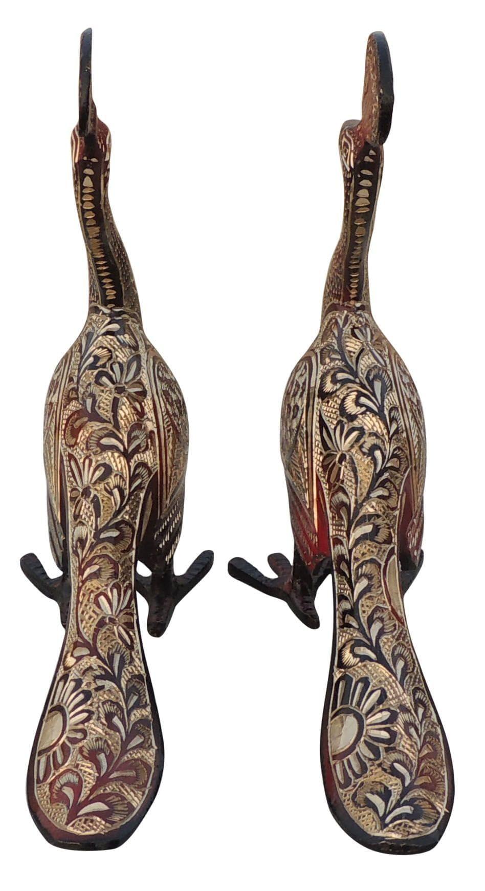 Brass Decor Peacock Pair — 7.5"