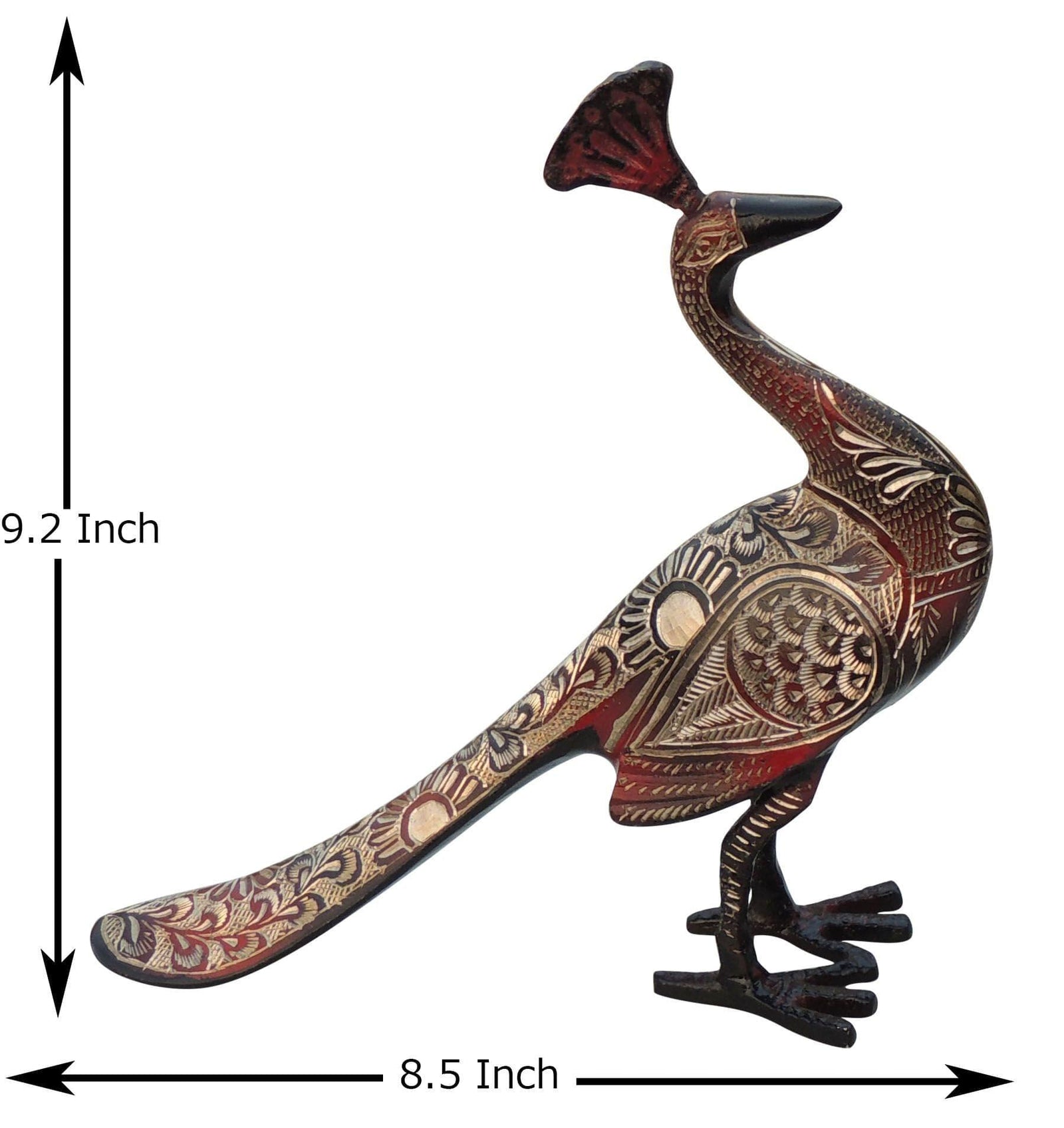 Brass Peacock Pair — 9.2"