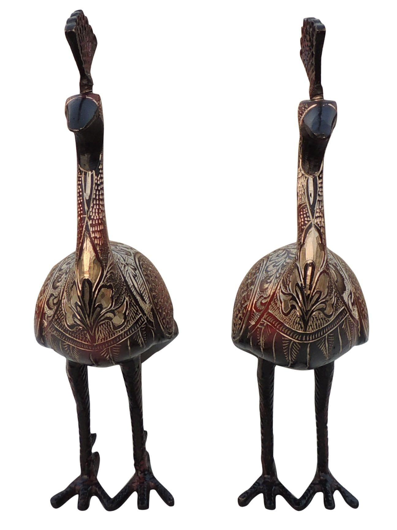 Brass Peacock Pair — 13"