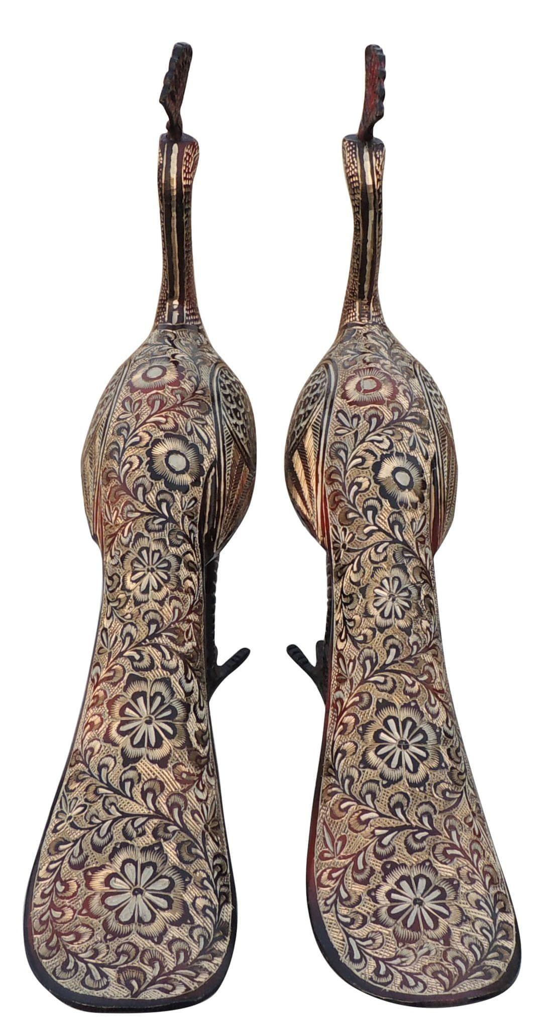 Brass Peacock Pair — 16.5"